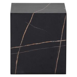 Benji fekete márványhatású lerakóasztal 40x40