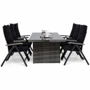 Asztal és szék garnitúra VG4829 Fekete