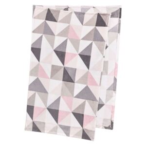 TRIANGLE takaró, szürke/rózsaszín háromszögek