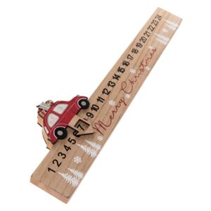 Auto hosszúkás fa adventi naptár, hosszúság 40 cm - Dakls