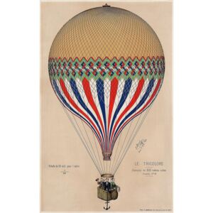 Plakát E. Hamelin - Heißluftballon Le Tricolore, (61 x 91.5 cm)