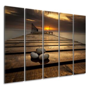 Gario Vászonkép Gyönyörű reggel a mólónál Méretek (sz x m): 225 x 160 cm