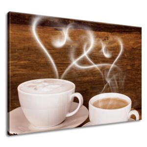 Gario Vászonkép Romantika a kávénál Méretek (sz x m): 100 x 70 cm