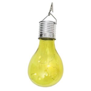 Napelemes LED izzó - 14 cm - sárga