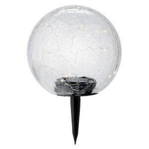 Napelemes leszúrható üveg szolár gömblámpa - prémium