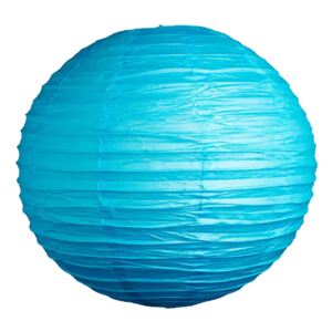 Papír lampion szabályos bordázatú (25 cm) - kék