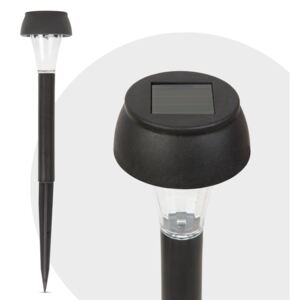 LED-es szolár lámpa - hidegfehér - fekete - műanyag
