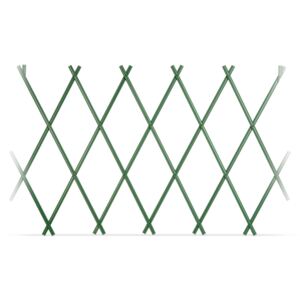 Virágágyás szegély / kerítés - kihúzható - 150 x 50 cm - zöld