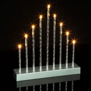 Karácsonyi LED gyertya dekoráció - 9 LED - melegfehér - 3 x AA