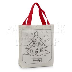 Karácsonyi színezhető táska 5 db filccel - karácsonyfás