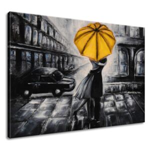 Gario Vászonkép Sárga csók az esőben Méretek (sz x m): 100 x 70 cm