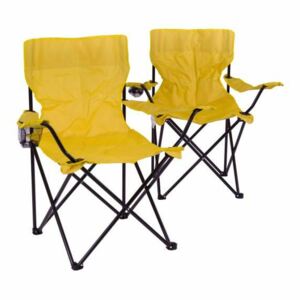 Kemping szék DIVERO 2 db - sárga
