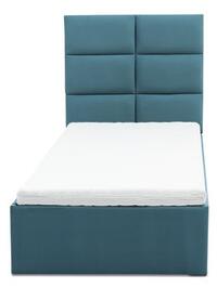 TORES kárpitozott ágy matraccal, mérete 90x200 cm Türkiz