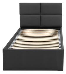 MONOS kárpitozott ágy matrac nélkül mérete 90x200 cm Világos szürke