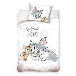 Tom és Jerry ovis ágynemű (fehér)