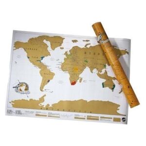 Kaparós világtérkép, utazós prémium -Ajándékozz ilyen kaparós térképet és inspiráld szeretted a világ felfedezésére!