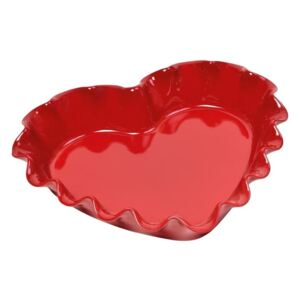 Piros szív alakú sütőforma - Emile Henry