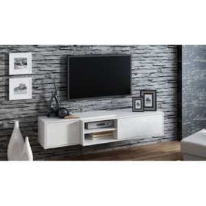 MEBLINE Falra szerelhető TV szekrény SIGMA 1 WHITE