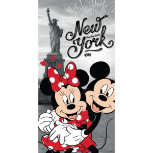 Disney Minnie és Mickey New York törölköző, fürdőlepedő 70x140cm