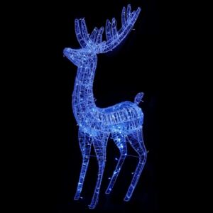 XXL kék akril karácsonyi rénszarvas 250 LED-del 180 cm