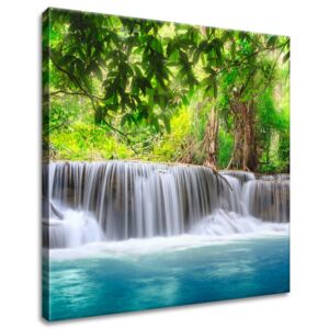 Gario Vászonkép Színtiszta vízesés a dzsungelban Méretek (sz x m): 30 x 30 cm