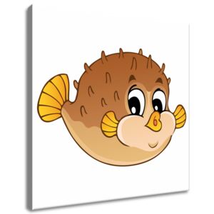 Gario Vászonkép Esti barna halacska Méretek (sz x m): 30 x 30 cm