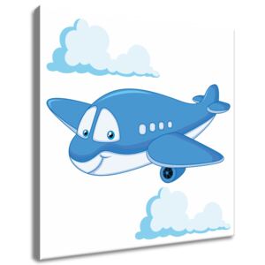 Gario Vászonkép Kék repülőgép Méretek (sz x m): 30 x 30 cm