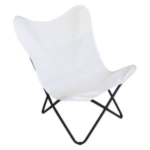 Modern fémvázas szék, fehér - PEPITA