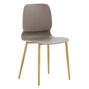 Modern műanyag szék, szürkésbarna - SCARABE