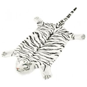 Fehér plüss tigris szőnyeg 144 cm