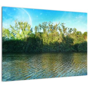 Kép - tó (Modern kép, Vászonkép, 70x50 cm)