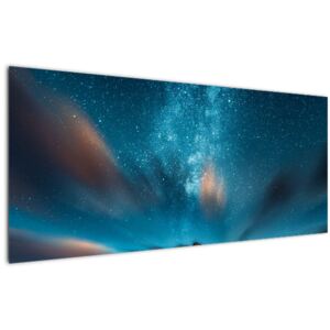 A kék Tejút képe (Modern kép, Vászonkép, 120x50 cm)