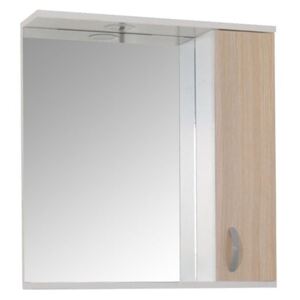 Oglio Fürdőszobai tükrös szekrény 50cm sonoma-fehér
