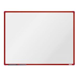 BoardOK fehér mágneses tábla 120 x 90 cm, piros