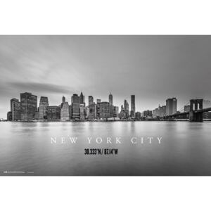 Plakát New York City Skyline, (61 x 91.5 cm)