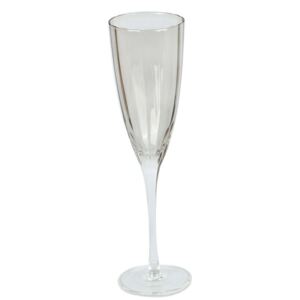 Platinum - Átlátszó szürke pezsgős pohár