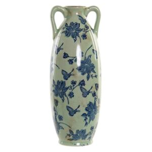 Kék pillangós cserép váza 34 cm