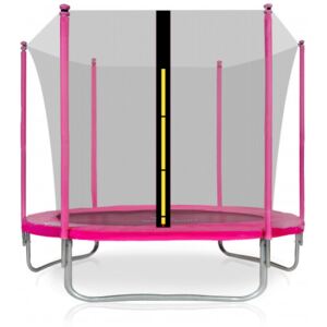 Aga SPORT FIT 250 cm trambulin belső védőhálóval - Rózsaszín