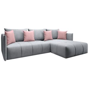 Univerzális ülőgarnitúra, szürke/rózsaszín, LENY ROH | AliBútor
