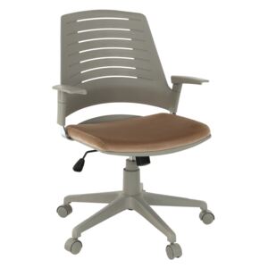 Irodai szék, szürke/barna, DARIUS | AliBútor