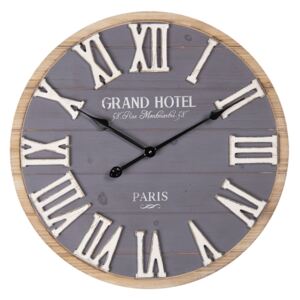 Nagyméretű Vintage fa falióra Grand Hotel Paris