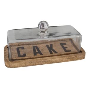 Cake fa kínáló üvegfedéllel - Antic Line