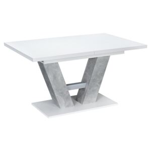 Asztal LU101, Szín: Matt fehér + beton