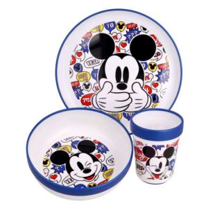 Disney Mickey 3 részes, csúszásmentes étkészlet díszdobozban