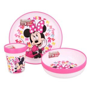 Disney Minnie 3 részes, csúszásmentes étkészlet díszdobozban