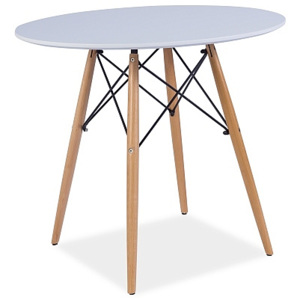 Kerek Asztal HOSA, 73x80, fehér /bükk