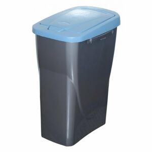 Szelektív hulladékgyűjtő kosár, 42 x 31 x 21 cm, kék fedél, 15 l