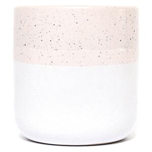 Dust rózsaszín-fehér agyagkerámia csésze, 400 ml - ÅOOMI