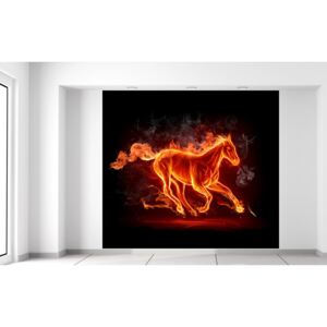 Gario Fotótapéta Lángoló ló Méretek (sz x m): 268 x 240 cm, Anyag: Latex (ragasztó ingyen)