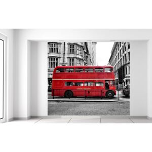 Gario Fotótapéta Piros londoni busz Méretek (sz x m): 268 x 240 cm, Anyag: Latex (ragasztó ingyen)